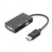 Unotec Adaptador DisplayPort para DVI-I/HDMI/VGA Preto en PcComponentes