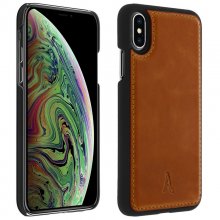 Akashi Funda de Piel Genuina Camel para iPhone X/XS en PcComponentes