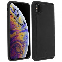 Akashi Funda de Piel Genuina Negra para iPhone XS Max en PcComponentes