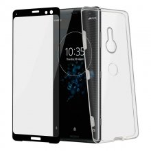 Avizar Funda Silicona Transparente + Cristal Templado con Bordes Negros para Sony Xperia XZ3 en PcComponentes