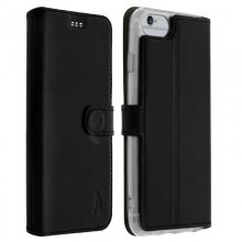 Akashi Funda Libro de Piel Genuina Negra para iPhone 6/6S/7/8 en PcComponentes