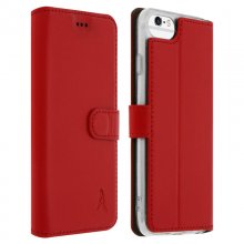 Akashi Funda Libro de Piel Genuina Roja para iPhone 6 /6S/7/8 en PcComponentes