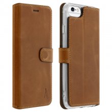 Akashi Funda Libro de Piel Genuina Camel para iPhone 6/6S/7/8 en PcComponentes