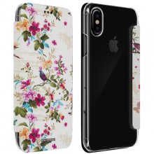 Akashi Funda Libro Flores y Pajaritos para iPhone X/XS en PcComponentes