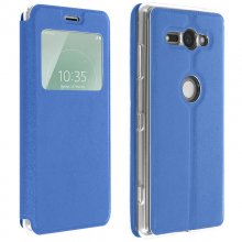 Avizar Funda Libro con Ventana Azul para Sony Xperia XZ2 Compact en PcComponentes