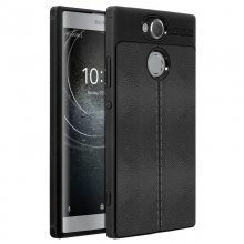 Avizar Funda Efecto Cuero Antigolpes Negra para Sony Xperia XA2 en PcComponentes