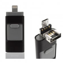 Ital i-Flash OTG 16GB USB/Micro USB/Lightning Negro