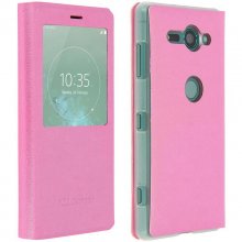Avizar Funda Libro Cartera con Ventana Rosa para Sony Xperia XZ2 Compact en PcComponentes