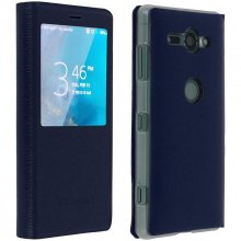 Avizar Funda Libro con Ventana Azul Oscuro para Sony Xperia XZ2 Compact en PcComponentes