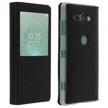 Avizar Funda Libro Cartera con Ventana Negra para Sony Xperia XZ2 Compact en PcComponentes