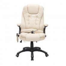HomCom Silla Ejecutiva con Función Masaje Crema en PcComponentes