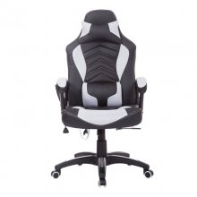 HomCom Silla Gaming con Función Masaje Negra/Blanca en PcComponentes