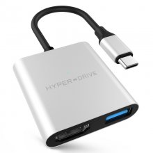 HyperDrive HD259A Silver Hub USB-C a USB 3.0/HDMI 4K en PcComponentes