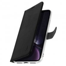 Akashi Funda Cartera de Piel Auténtica Negra para Apple iPhone XR en PcComponentes