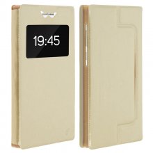 Clappio Funda Libro con Ventana Dorada para Smartphones de 4.9" en PcComponentes