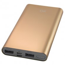 Ksix Powerlive Batería Externa Dorada 10000 MAh + Cable Micro-USB en PcComponentes