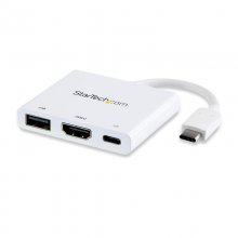 Startech CDP2HDUACPW Adaptador USB 3.0/USB-C/HDMI a USB-C 60W Blanco en PcComponentes