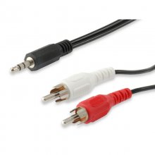 Equip Cable Audio Mini Jack 3.5mm Macho a 2 RCA Macho 2.5m en PcComponentes