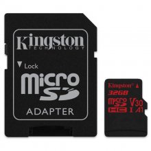 Kingston Canvas React MicroSDHC 32GB Clase 10 UHS-1 U3 V30 + Adaptador SD en PcComponentes