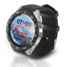 Tomate Dorado Amoled HR Smartwatch Bluetooth/WiFi/3G Plata con Correa Negra en PcComponentes