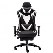 F004 Cadeira Gaming com Apoio para Pés Branca/Preta en PcComponentes