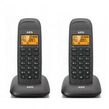 AEG Voxtel D80 Twin Teléfono Inalámbrico Negro en PcComponentes