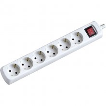 Garza Basic Power Regleta 6 Tomas con Interruptor y Cable 1.4m Blanco en PcComponentes