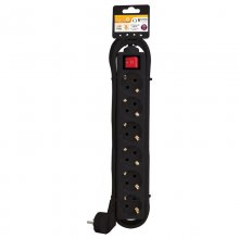 Garza Basic Power Regleta 6 Tomas con Interruptor y Cable 1.4m Negro en PcComponentes