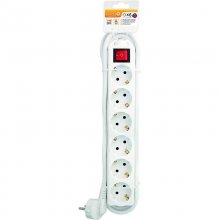 Garza Basic Power Regleta 6 Tomas con Interruptor y Cable 3m Blanco en PcComponentes