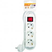 Garza Basic Power Regleta 3 Tomas con Interruptor y Cable 5m Blanco en PcComponentes