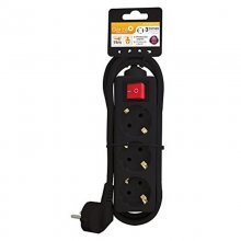 Garza Basic Power Regleta 3 Tomas con Interruptor y Cable 5m Negro en PcComponentes