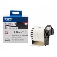 Brother DK-22251 Rollo Etiquetas Rojo/Negro para Impresora en PcComponentes