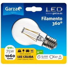 Garza Standard Bombilla con Filamento LED 9W E27 Blanco Cálido en PcComponentes