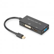 Digitus Adaptador Mini Displayport a HDMI/DVI-D/VGA Negro en PcComponentes