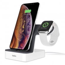 Belkin PowerHouse Base de Carga Dual Apple Watch/iPhone Blanca en PcComponentes