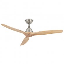 Ikohs Winwood Níquel Ventilador de Techo 75W Madera Natural con Mando a Distancia