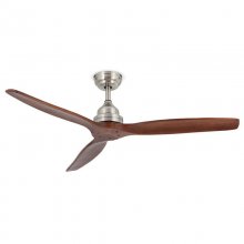 Ikohs Winwood Níquel Ventilador de Techo 75W Madera Oscura con Mando a Distancia