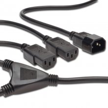 Digitus Duplicador de Alimentación C14/C13 1.7m Negro en PcComponentes