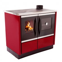 ClimaCity Rubina Estufa de Leña con Horno Hasta 12Kw Negro/Rojo en PcComponentes