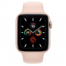 Apple Watch Series 5 GPS 44mm Alumínio Dourado com Bracelete Desportiva Rosa Areia en PcComponentes