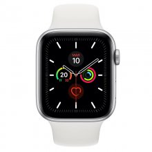 Apple Watch Series 5 GPS 44mm Alumínio Prateado com Bracelete Desportiva Branca en PcComponentes