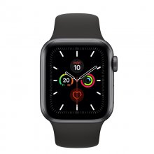 Apple Watch Series 5 GPS 44mm + Cellular Gris Espacial con Correa Deportiva Negra en PcComponentes