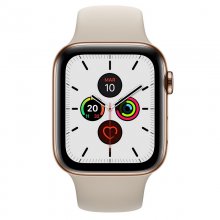 Apple Watch Series 5 GPS 44mm + Cellular Acero Inoxidable Dorado con Correa Deportiva Piedra en PcComponentes