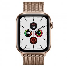 Apple Watch Series 5 GPS 44mm + Cellular Acero Inoxidable Dorado con Correa Metálica Dorada en PcComponentes