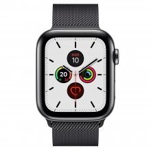 Apple Watch Series 5 GPS 44mm + Cellular Acero Inoxidable Negro Espacial con Correa Metálica Negra en PcComponentes