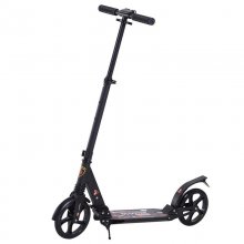 HomCom Scooter Patinete para Adultos Plegable con Manillar Ajustable Negro en PcComponentes