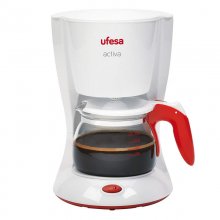 Ufesa CG7213 Activa Cafetera de Goteo 6 Tazas 0.6L 800W Blanco/Rojo en PcComponentes