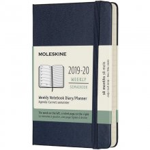 Moleskine 2019-20 Weekly Agenda Cuaderno Semanal Grande de 18 Meses Azul en PcComponentes