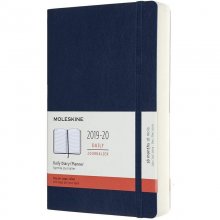 Moleskine 2019-20 Daily Agenda Cuaderno Diario Grande 18 Meses Tapa Blanda Azul en PcComponentes