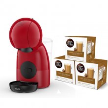 Pack Krups Nescafé Dolce Gusto Piccolo XS Vermelha + 3 Packs de Café Dolce Gusto Au Lait en PcComponentes